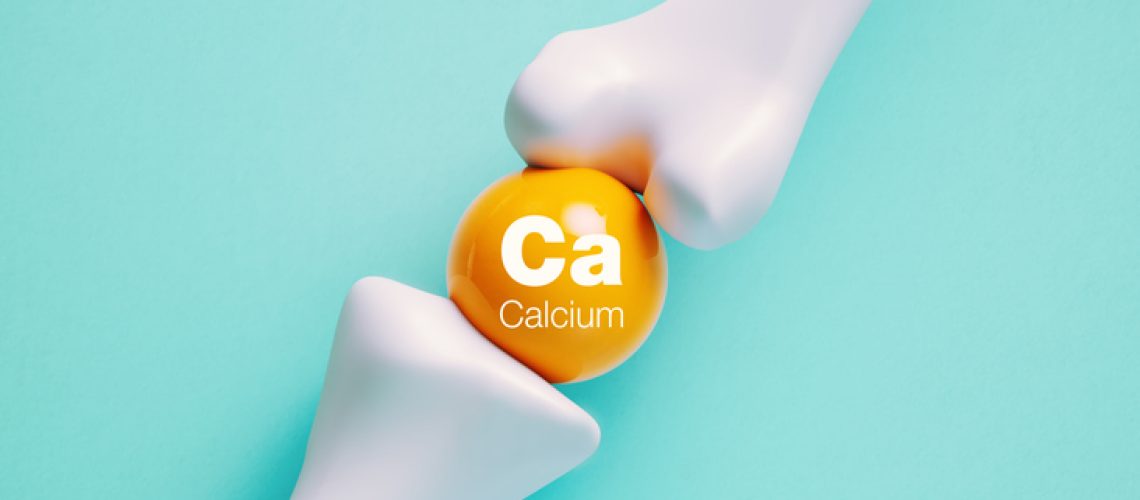 Calcium between two bones